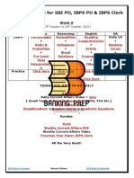 6 Week Targets For SBI PO, IBPS PO & IBPS Clerk