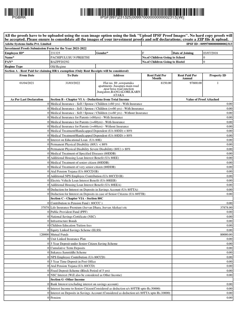 I PSF 202122 | PDF | Insurance | Life Insurance