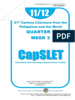 Quarter 1 Week 3: 21 Century Literature From The Philippines and The World