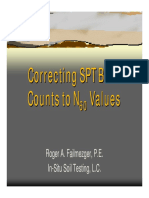 Correcting SPT Blow Counts to N60 Values