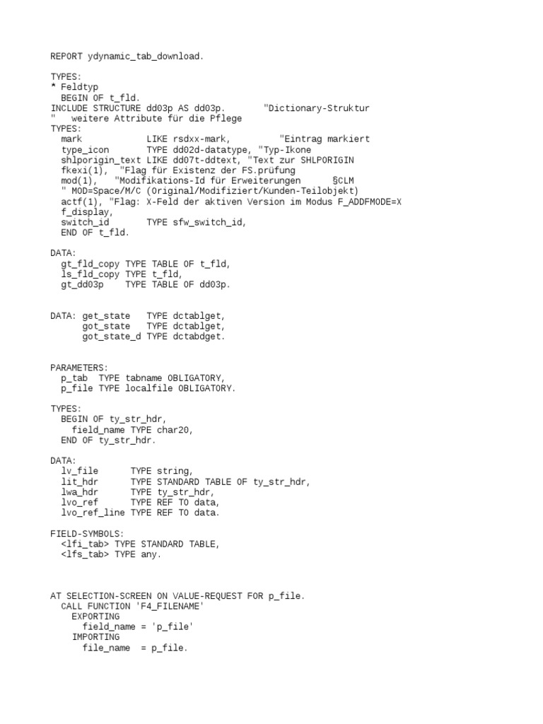 Dynamic Tab Download Report Script | PDF | File Format | Information ...