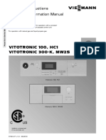 Operating Instructions and User's Information Manual: Certified As A Component Part of Viessmann Boilers Only