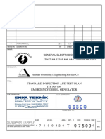 Standard Inspection and Test Plan ITP No: 904 Emergency Diesel Generator