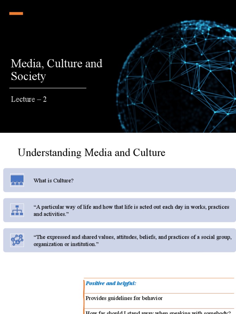 Media Culture and Society: Lecture 2 PDF Mass Media News