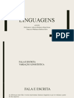 Fala e escrita: variação linguística