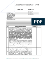 Ata Assembleia NAST 12 segurança saúde trabalho