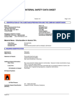 Material Safety Data Sheet: 1. Identification of The Substance/Preparation and The Company/Undertaking