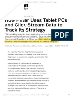 Analytics at Pfizer - How Pfizer Uses Tablet PCs and Click-Stream Data To Track Its Strategy2