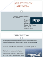 Case Study On Air India: Prepared By:-Piyush KR Thakur Rakesh Baidya Saurav Das Thakur MBA (B.U) 2 Sem, Sec B