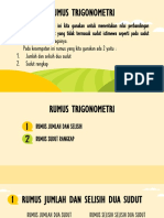 Rumus Jumlah, Selisih &sudut Rangkap Pada Trigonometri