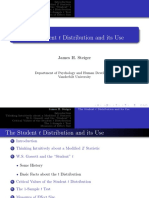 The Student T Distribution and Its Use: James H. Steiger