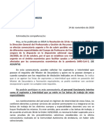 14.11.2020.Convocatoria Urgente Para Diversas Especialidades de Secundaria en Andalucia