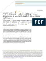 Within-Host Microevolution of Streptococcus Pneumoniae Is Rapid and Adaptive During Natural Colonisation - 2020 Nature Research