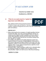 Project Evaluation and Planning: I) What Do You Understand by Capital Investment? Its Importance and Difficulties