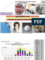 Influenza AH1N1. Estadísticas hasta  02 mayo 2011. Ministerio de Salud de Venezuela