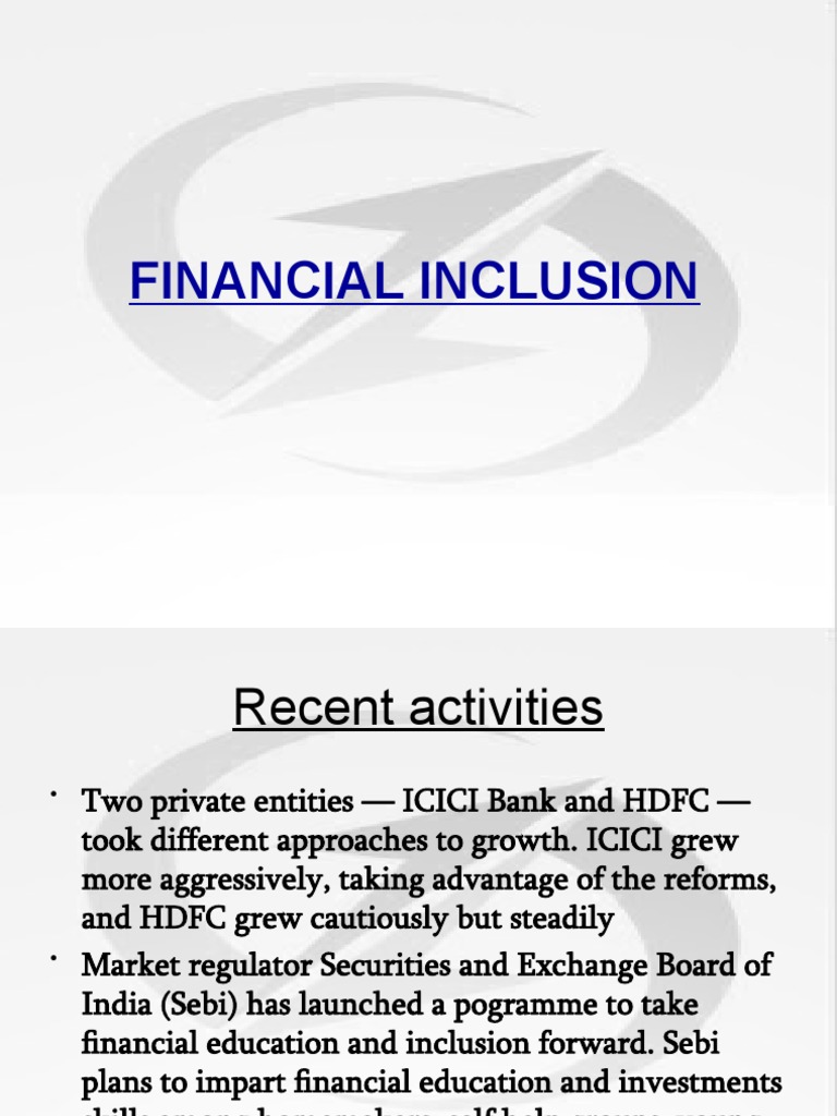 Financial Inclusion Initiatives in India | PDF | Money Laundering | Banks