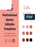 Motivational Quotes Editable Templates: Color Color Palette Palette