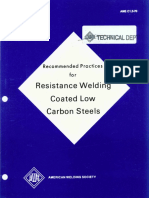 Resistance Welding Coated Low Carbon Steels