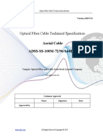 Optical Fibre Cable Technical Specification Aerial Cable ADSS-SS-100M-72/96/144B1.3