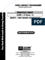 Practice Sheet: Classroom Contact Programme
