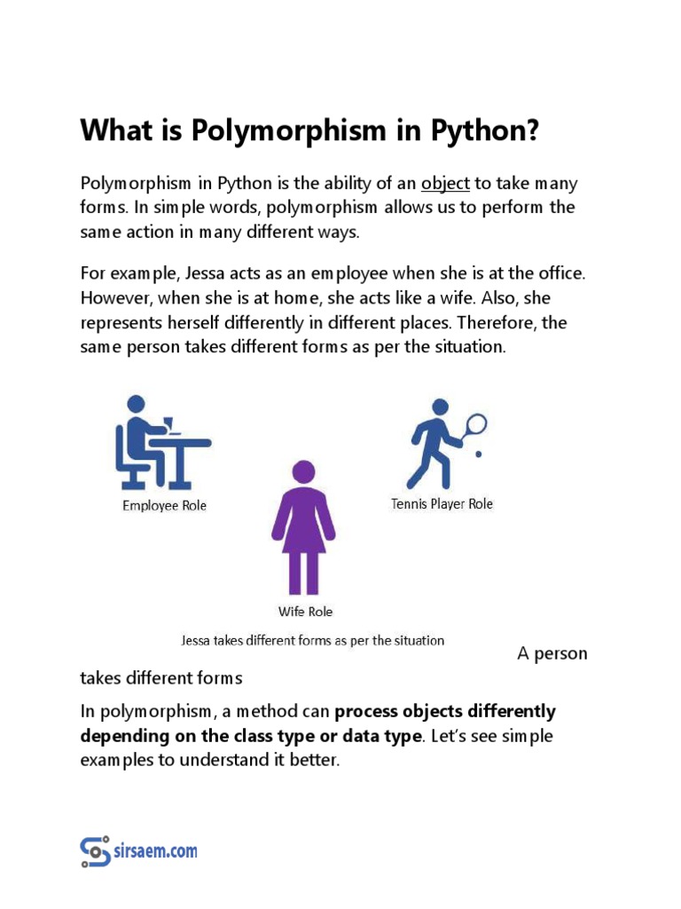 What Is Polymorphism in Python | PDF | Inheritance (Object Oriented ...