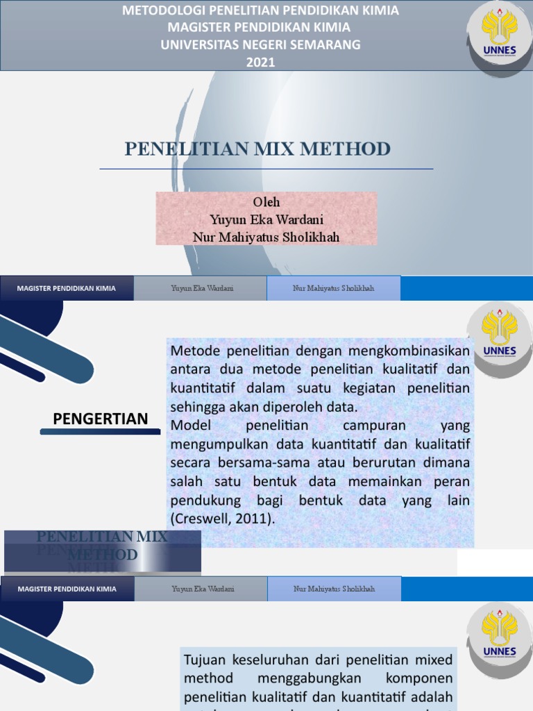 Penelitian Mix Method dalam Pendidikan Kimia | PDF