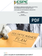 Elaboración de Planes de Mantenimiento Preventivo