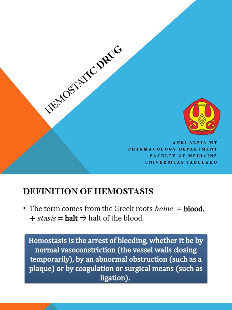 Blok 5 Hemostatic Drug PDF Coagulation Platelet