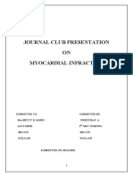 Journal Club Presentation ON Myocardial Infraction