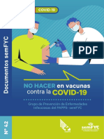 No hacer en vacunas contra COVID 19