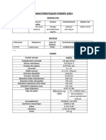 CARACTERISTIQUES POMPE G201etG202