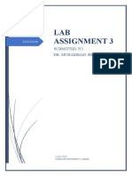 LAB Assignment 3: Submitted To Dr. Muhammad Sharjeel