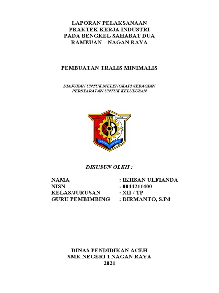 Laporan Praktek Kerja Pembuatan Tralis | PDF | Seni | Sains & Matematika