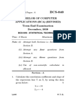 Bachelor of Computer Applications (Bca) (Revised) Term-End Examination December, 2020
