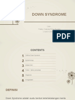 TUGAS BIOSELMOL - PPT DOWN SYNDROME - Pebby Yolanda Erika Sucipto