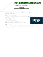 2 Quarter Science 10 Lesson 9 Lesson: Electromagnetic Waves: A. Content Standards