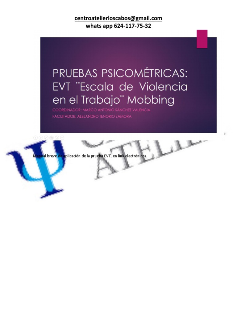 Manual de Aplicación de EVT Mobbing | PDF | Aplicación movil | Software ...