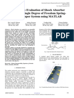 Performance Evaluation of Shock Absorber Acting As A Single Degree of Freedom Spring-Mass-Damper System Using MATLAB