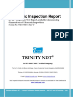 Ultrasonic Inspection NDT Sample Test Report Format