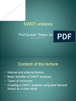 Preparation For CS Exams, Interaction With Seniors and SWOT Analysis