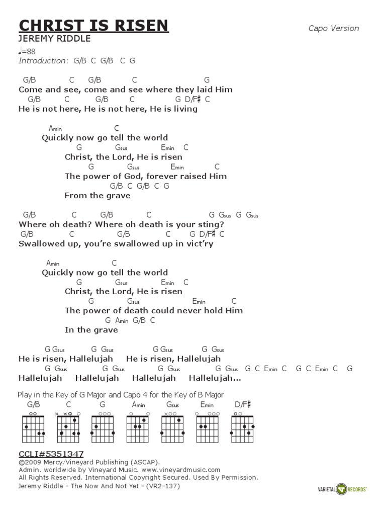 Chirst Is Risen Jeremy Riddle | PDF | Copyright Law | Law
