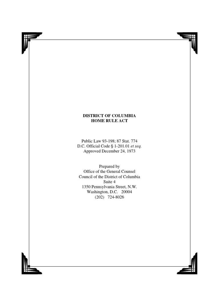 Home Rule Act 2018 For Printing 913182 PDF U.S. Securities And Exchange Commission