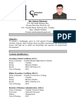 Md. Salman Rahaman CV With MBA