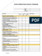 Fiche D'inspection Des Locaux Et Magasins