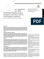 Urinary and Serum Angiogenic Markers in Women With Preexisting Diabetes During Pregnancy and Their Role in Preeclampsia Prediction