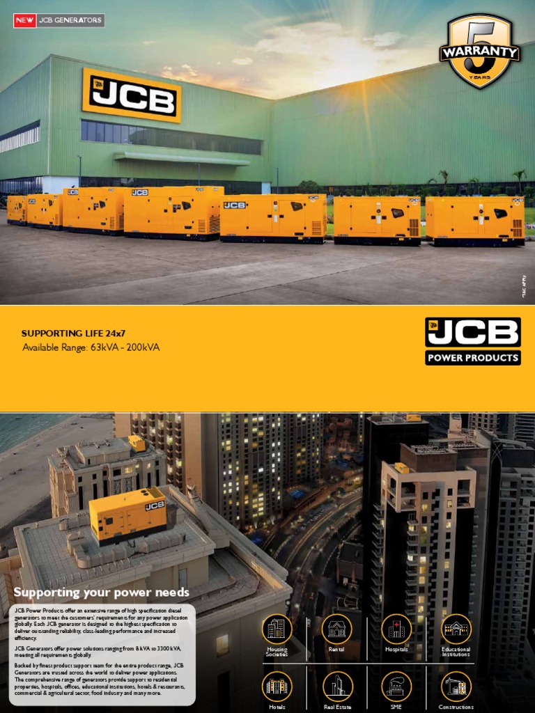 JCB Generator Brochure | PDF | Turbocharger | Hertz