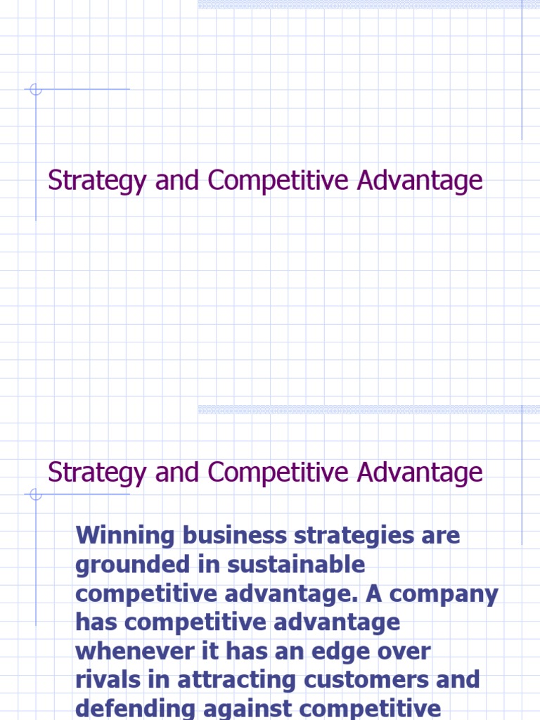 Competitive Advantage Strategies Explained | PDF | Competitive ...