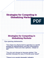 Strategies For Competing in Globalizing Markets