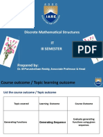 Discrete Mathematical Structures IT Iii Semester : Dr. M Purushotham Reddy, Associate Professor & Head