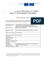 General European OMCL Network (GEON) Quality Management Document